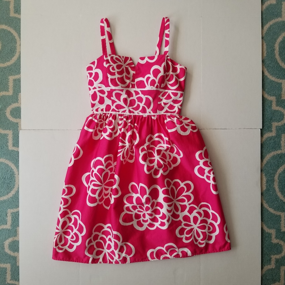 Hot Pink and White Summer Sundress by Madison Leigh - Picture 2 of 10